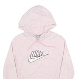 NIKE Womens Pink Hoodie L Cotton Blend Pullover Sportswear Casual Sweatshirt