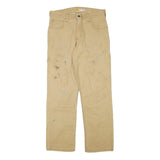 CARHARTT Mens Cotton Blend Beige Relaxed Straight Trousers W30 L30 Workwear