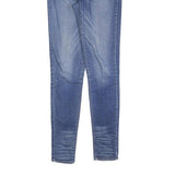 LEVI'S Womens Slim Jeans Blue Denim Cotton Blend Zip W26 L30 Stylish Faded