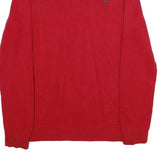 CHAPS Mens Red Plain Cotton Jumper Crew Neck Basic Knit M Classic Knitwear