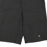 DICKIES Mens Shorts Black Casual Cotton Blend M W32 Checked Pattern Workwear