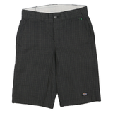 DICKIES Mens Shorts Black Casual Cotton Blend M W32 Checked Pattern Workwear