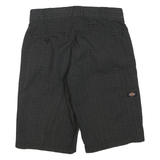 DICKIES Mens Shorts Black Casual Cotton Blend M W32 Checked Pattern Workwear