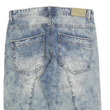 FORPLAY Mens Shorts Blue Denim Casual M W34 Button Fly Cotton Pockets