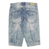 FORPLAY Mens Shorts Blue Denim Casual M W34 Button Fly Cotton Pockets