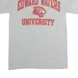 CHAMPION Mens Grey Edward Waters University Graphic T-Shirt S Short Sleeve Crew