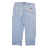 DICKIES Mens Relaxed Light Blue Denim Jeans W40 L30 Zip Closure Comfortable