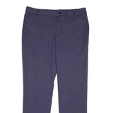 MOSCHINO Womens Cotton Blend Blue Regular Straight Trousers W34 L30 Stylish