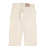 LEVI'S 501 Mens Jeans White Regular Straight Denim W28 L27 Classic Button