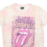 THE ROLLING STONES Womens Pink & Cream Graphic T-Shirt XL Short Sleeve Crew Neck