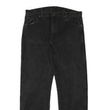 WRANGLER Mens Black Regular Denim Rinse W34 L31 Cotton Blend Zip Jeans