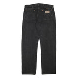 WRANGLER Mens Black Regular Denim Rinse W34 L31 Cotton Blend Zip Jeans