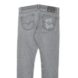 LEVI'S Mens Regular Fit Grey Denim Jeans Zip W31 L25 Classic Cotton Blend