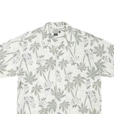 ARIZONA JEAN COMPANY Mens White & Grey Tropical Print Shirt M Casual Summer