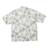 ARIZONA JEAN COMPANY Mens White & Grey Tropical Print Shirt M Casual Summer
