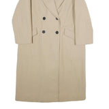 ZARA Womens Beige Classic Jacket XS Plain Button Fastening Elegant Design