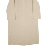 ZARA Womens Beige Classic Jacket XS Plain Button Fastening Elegant Design