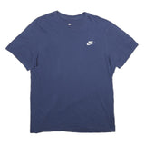 NIKE Mens Blue Graphic T-Shirt M Short Sleeve Crew Neck Casual Cotton
