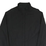 Womens Black Classic Jacket L Polyester Blend Plain Zip Closure Long Sleeve