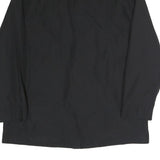 Womens Black Classic Jacket L Polyester Blend Plain Zip Closure Long Sleeve