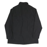 Womens Black Classic Jacket L Polyester Blend Plain Zip Closure Long Sleeve