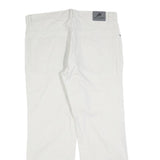 LEE COOPER Mens Cotton Blend White Regular Straight Trousers W36 L30 Classic Zip