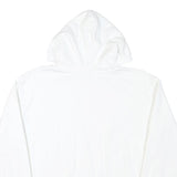 KARL KANI Mens White Hoodie S Minimal Script Logo Cotton Blend