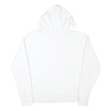 KARL KANI Mens White Hoodie S Minimal Script Logo Cotton Blend