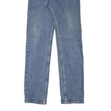 WRANGLER Mens Blue Regular Fit Straight Denim Jeans W31 L34 Classic Casual Zip