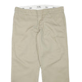 DICKIES Womens Regular Fit Beige Cotton Blend Trousers W36 L28 Casual Workwear
