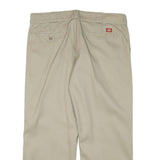 DICKIES Womens Regular Fit Beige Cotton Blend Trousers W36 L28 Casual Workwear