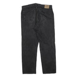 WRANGLER Mens Regular Fit Black Denim Jeans W36 L30 Classic Cotton Blend Zip