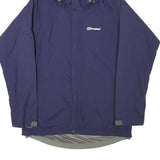 BERGHAUS Womens Blue Outdoor Jacket UK 10 Polyester Blend Hooded Zip Casual