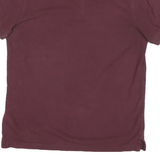 TOMMY HILFIGER Mens Maroon Polo Shirt M Short Sleeve Slim Fit Cotton Blend