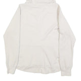 NIKE Womens White Pullover Hooded Hoodie M Cotton Blend Zip Up Casual