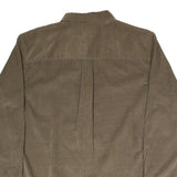 SCANDIA WOODS Mens Brown Button-Down Corduroy Shirt L Casual Cotton Blend