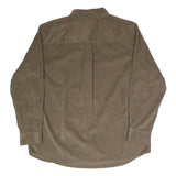 SCANDIA WOODS Mens Brown Button-Down Corduroy Shirt L Casual Cotton Blend