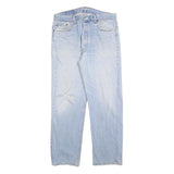 LEVI'S 501 Mens Jeans Blue Regular Straight Denim Light W36 L30 Vintage Wash