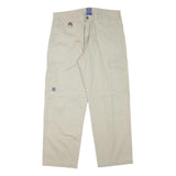 PRO JOB Mens Cotton Blend Beige Relaxed Straight Trousers W34 L28 Workwear Style