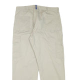 PRO JOB Mens Cotton Blend Beige Relaxed Straight Trousers W34 L28 Workwear Style