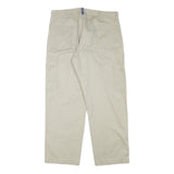 PRO JOB Mens Cotton Blend Beige Relaxed Straight Trousers W34 L28 Workwear Style