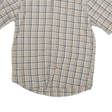 CARHARTT Mens Beige & Blue Check Shirt L Cotton Blend Casual Workwear Short