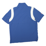 NIKE Mens Blue & White Indianapolis Colts Short Sleeve Zip Jacket L Polyester