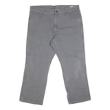 DICKIES Mens Grey Regular Straight Denim Jeans Cotton Blend W42 L29 Workwear Zip