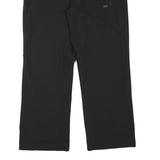 NRG Mens Black Regular Straight Trousers W36 L28 Zip Closure Polyester Blend