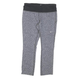 NIKE Womens Shorts Grey & Black Patterned S W26 Dri-FIT Activewear