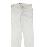 LEVI'S 519 Mens Cotton Blend White Slim Straight Trousers W30 L34 Stylish