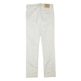 LEVI'S 519 Mens Cotton Blend White Slim Straight Trousers W30 L34 Stylish