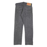 LEVI'S 501 Mens Jeans Grey Regular Straight Denim W31 L29 Button Cotton Blend