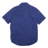 LEVI'S Mens Blue Cotton Short Sleeve Shirt M Casual Summer Essential